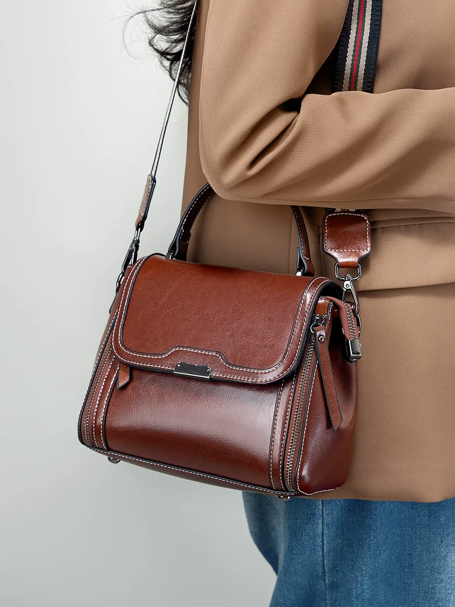 Trendy Luxury High Quality New Handbag Elegant Ladies Genuine Leather Handbags