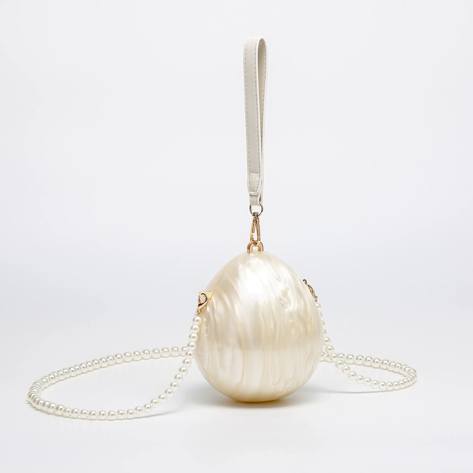 Acrylic pearl bag, fashionable wedding evening clutch bag