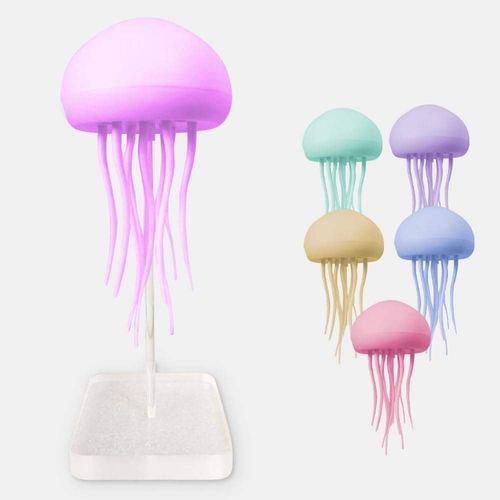 LED Jellyfish Lamp RGB Gradient Jelly Fish Light Lamp Voice Control Touch Sensor Jellyfish Light with Dancing Legs