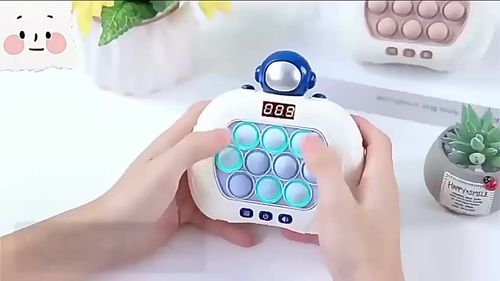 Anti Stress Sensory Bubble Pop Fidget Toys 4 Modes Quick Push Puzzle Handheld Flashing Console Toy for Kids and Adults