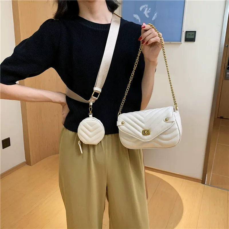 3-in-1 shoulder bag, women's satchel, niche design, chain bag