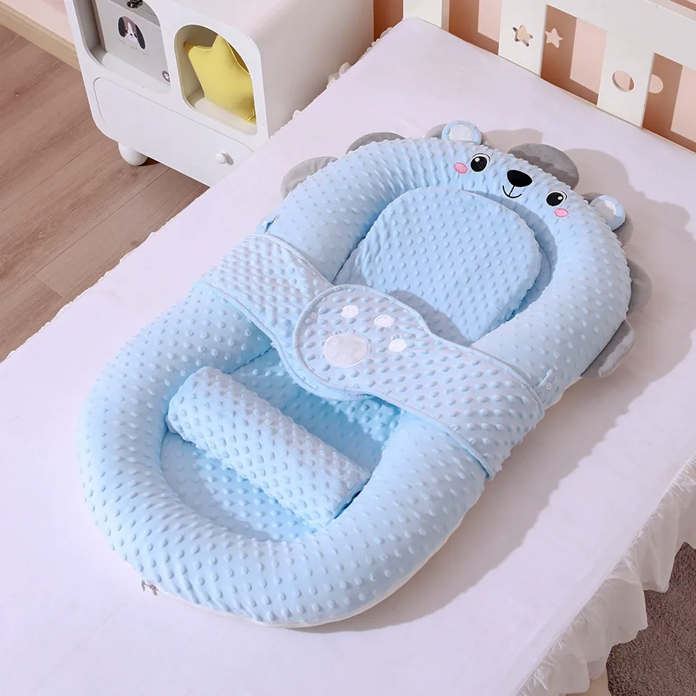 Wholesale Baby Nest With Handles Blankets Swaddle Polyester Lounger Bed for Baby