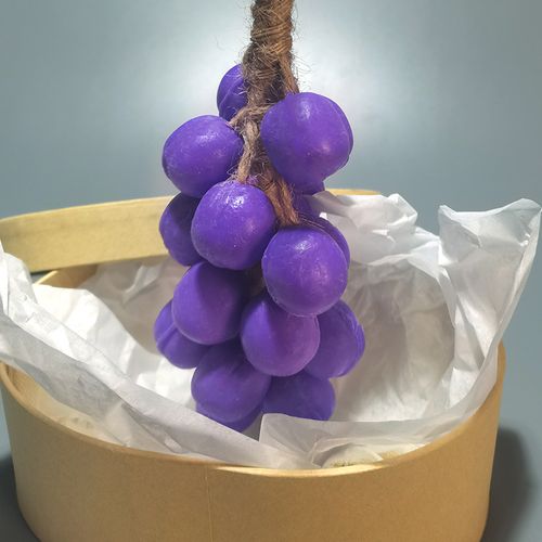Handmade Solid Green Cold-Processed Cross-Border Whole Bunch Grape Soap Bath Soap Ornaments Essential Oil Great for Souvenirs