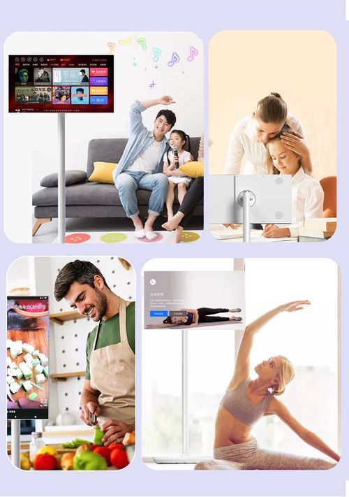 Rechargeable Moveable Android Monitor Built-In 4h Battery Rollable Smart Touch Screen 21.5 Inch and 27 Inch Televisions Tv