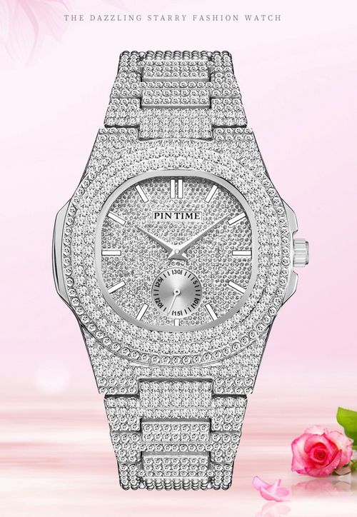 Quartz watch niche high-end full diamond light luxury watch female waterproof watch