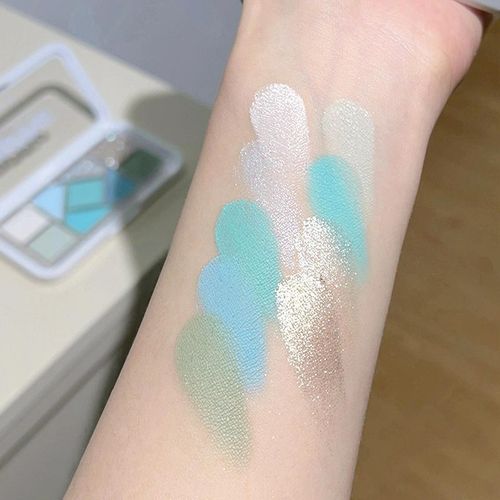 Blue series Low saturation Pure desire eye shadow Pearlescent matte flash makeup High gloss nine color eye shadow