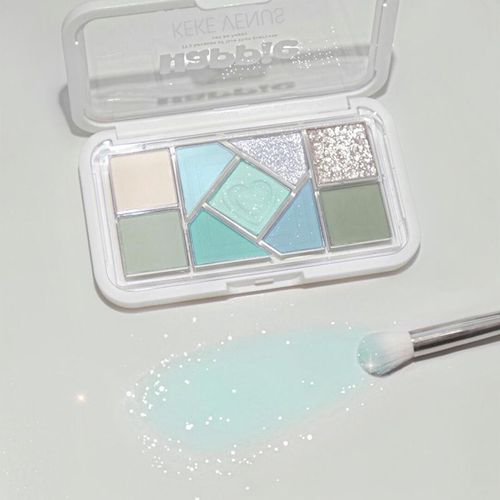Blue series Low saturation Pure desire eye shadow Pearlescent matte flash makeup High gloss nine color eye shadow
