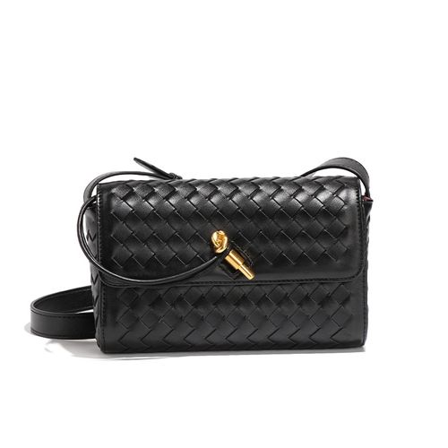 2025 New Custom Design Women Mini Woven Bags Flip One PU Leather Upscale Organ Ladies Shoulder Crossbody Bag