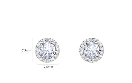 High-end popular style inlaid zircon earrings, the same style for men and women