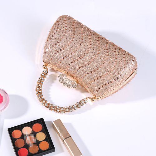 Trendy Luxury Fashion Diamonds Women's Handbags Full Rhinestone Design Party Clutch Bag
