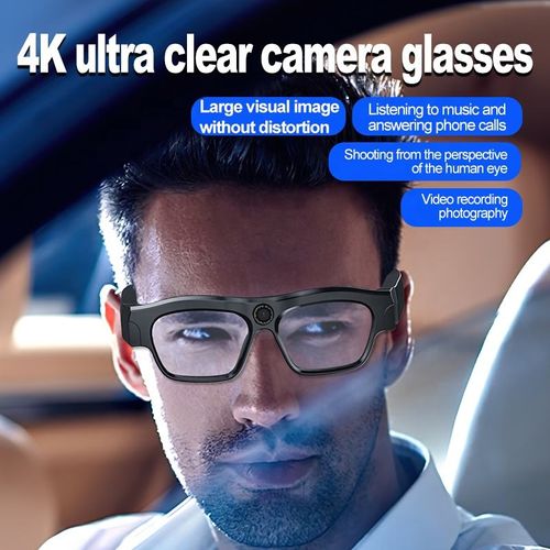 New Generation of bluetooth Glasses with Camera 32G Switchable Smart Glass Film 4K HD Lens Sunglasses bluetooth Smart