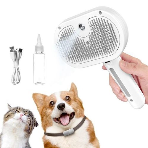 3 in 1 Pet Spray Comb Pet Brush Hair Removal De-fluffing Dog Combs With Handle Steam Pet comb