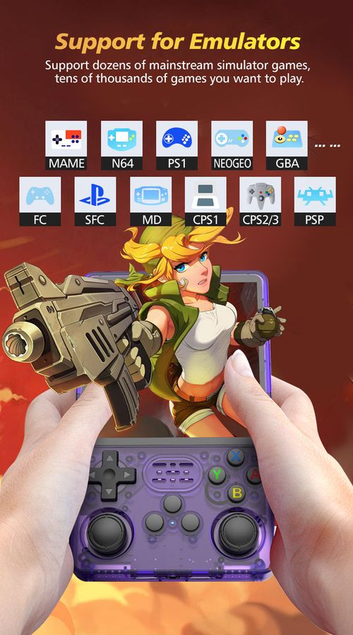 Purple open source game console R36S HD large screen retro nostalgic arcade PSP portable GBA handheld