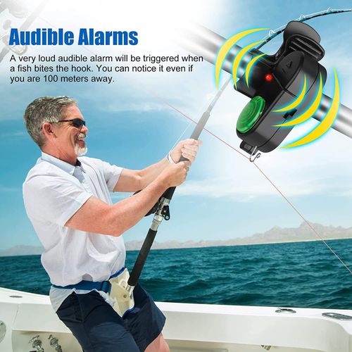 Fishing Rod Alarm Fishing Equipment Sound and Light Integrated Siren Alarm with Clip Fishing Alarm