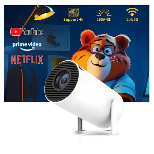 New HY300 4K WiFi HD Android 13 Version 5G Bluetooth Portable Home Mini Projector