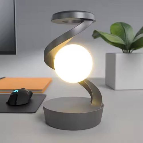 Modern Design Rotary Suspension Wireless Charging Table Lamp RGB Atmosphere Night Light with