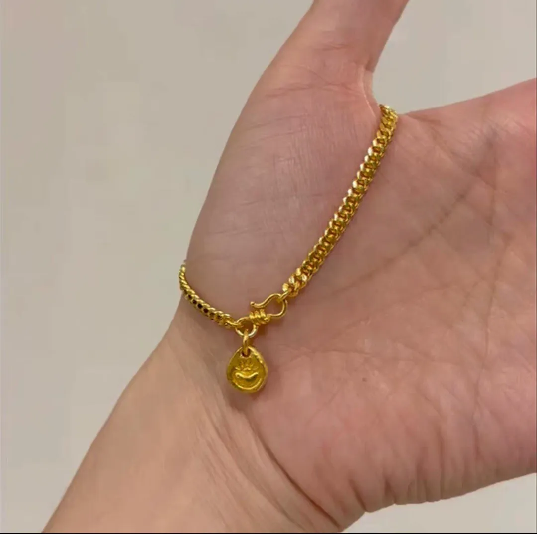 Popular Yuanbao Cuban Bracelet Gold-plated Bracelet