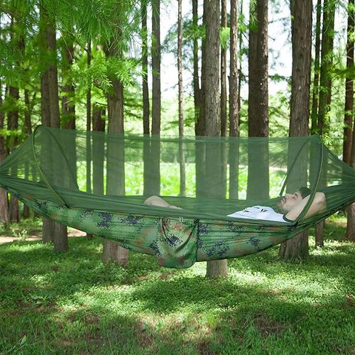 Enjoy bug-free relaxation with our Mosquito-Proof Hammock!