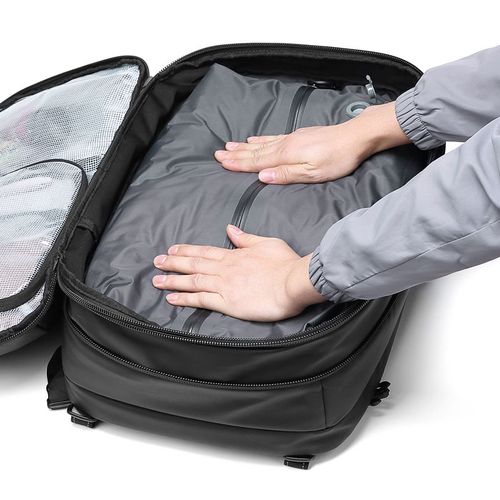 Expandable Vacuum System Travel Bag Wet Dry Separation Airbag TSA Outdoor Waterproof Vacuum Compression Backpack with Airbag