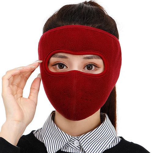 Winter Full Face Mask Windproof Dust-proof Masks Fashion Fleece Thick Warm Earmuff Unisex Breathable Mask Outdoor Cycling Sports