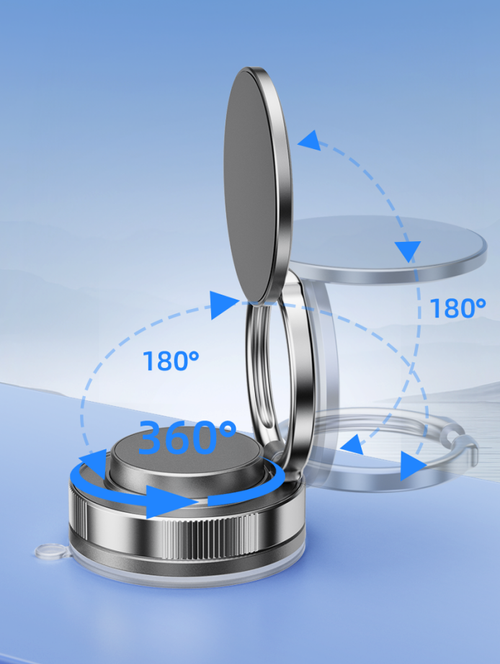 360 Degree Rotation Foldable Super Strong Magnetic Phone Holder Vacuum Suction Phone Holder