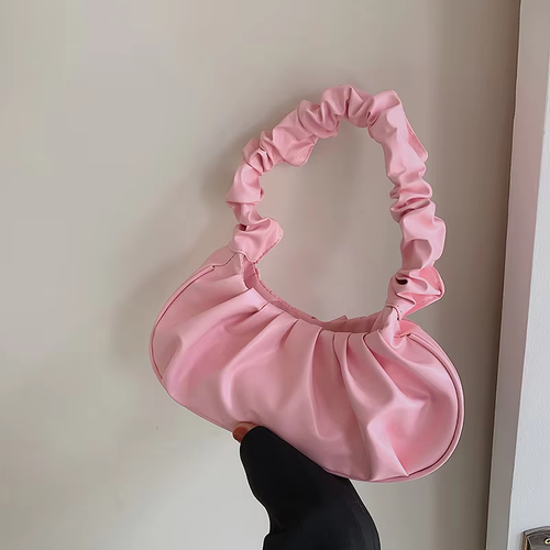 Highly Recommended Summer Pleated Handlebags for Women PU Cloud Bags Leisure Armpit Bag Shopping Shoulder Bags Dumpling Handbag