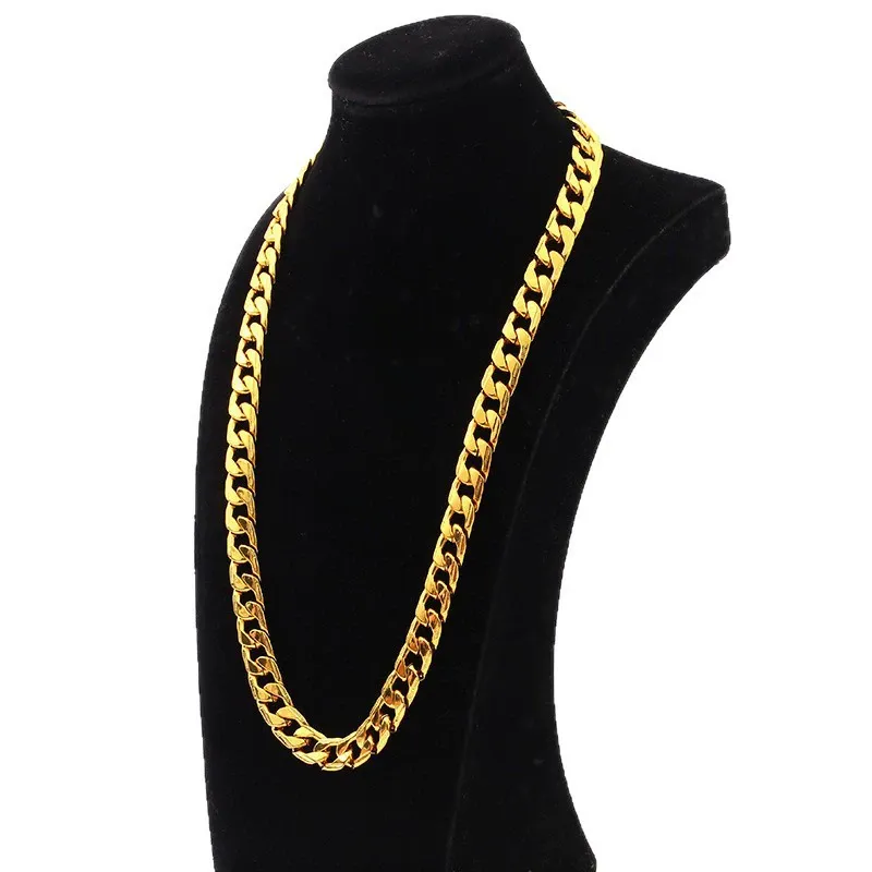 Stainless steel necklace, titanium steel decoration, Cuban chain, 18K gold-plated necklace（ Delivery in 3 days ）