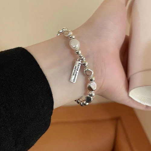 Premium  Baroque Pearl Bracelets Women's Minimalist Silver Bracelets