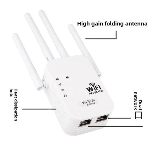 Cross Border WIFI Repeater 300M Signal Amplifier Home 4 Antenna Network Extender with 4x2.0dbi External Antennas Wall-Mounted