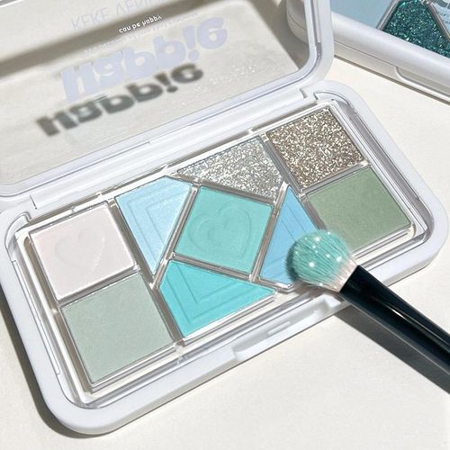 Blue series Low saturation Pure desire eye shadow Pearlescent matte flash makeup High gloss nine color eye shadow