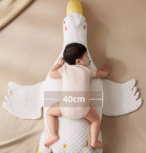 White Goose Baby Gas Relief Pillow Anti-Colic Tummy Time Soothing Tool for Newborns and Two-Month-Olds Magical Sleep Aid