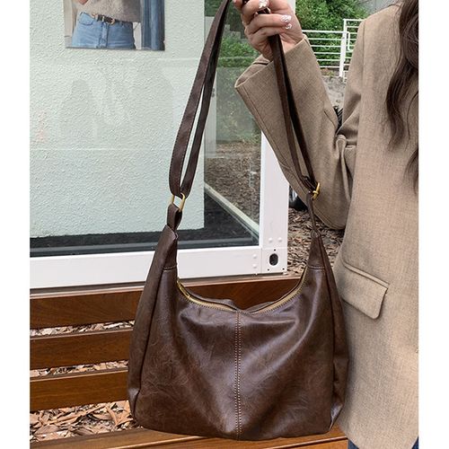 Retro Cross Shoulder Bag, Women's Trendy Korean Edition Tote Bag, Versatile, Large Capacity Shoulder Bag