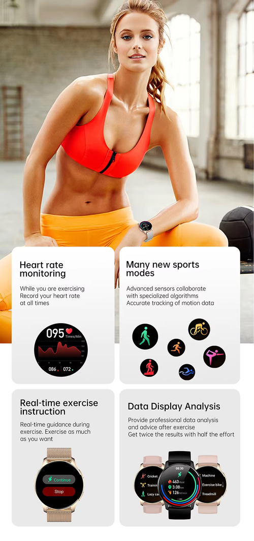Smart Watch Heart Rate Bluetooth Call Message Reminder Pedometer Smart Watch