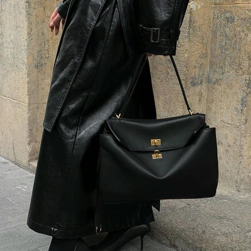 New Arrival Luxury Western Style Rodeo Cow Leather Flip Cover Lock Shoulder Bag  Tote