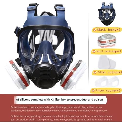 Reusable Gas Mask Body Spray Paint Special Chemical Full Face Adjustable Respirator