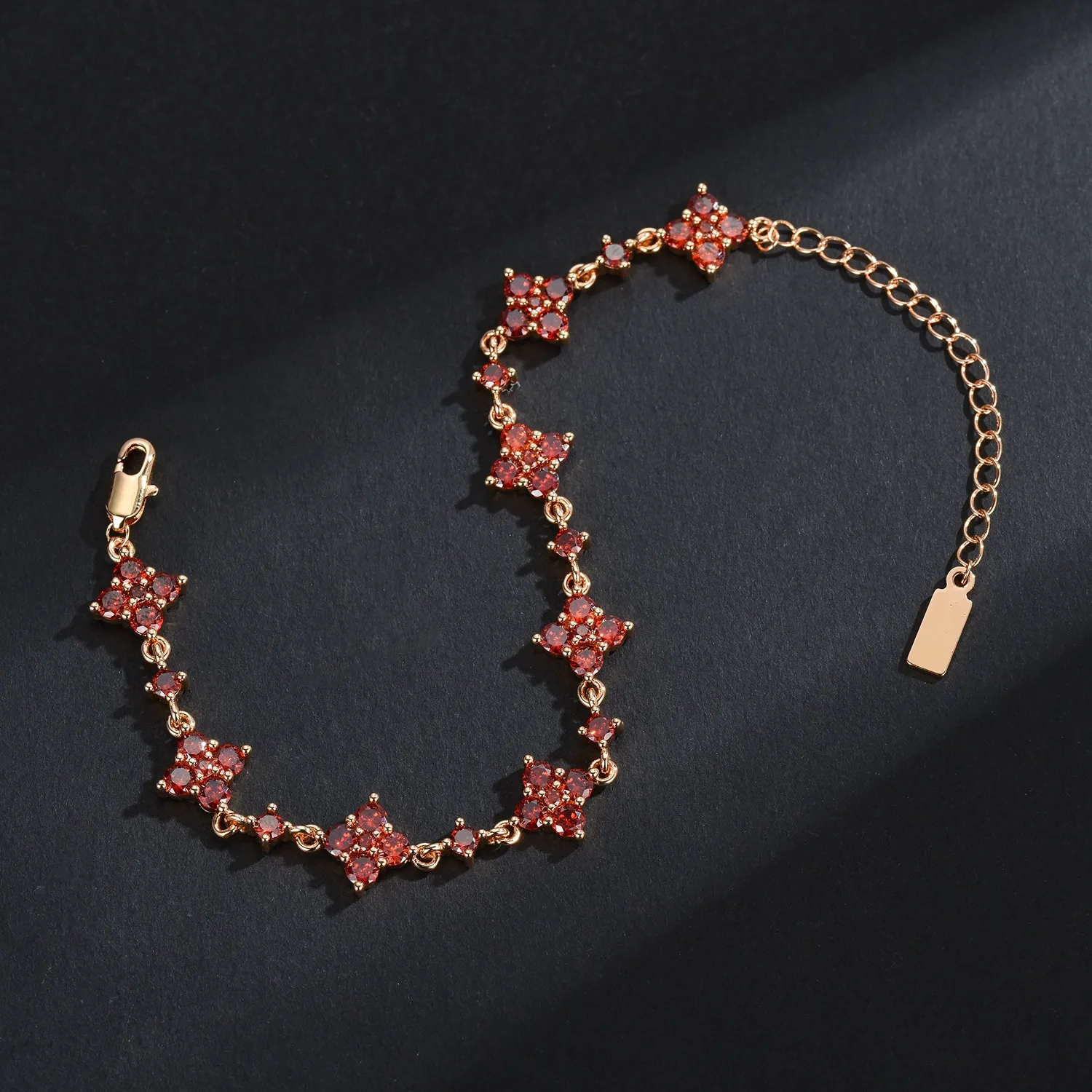 Super flash high-end bracelet Colorful four-leaf clover micro-diamond bracelet