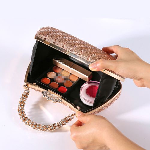 Trendy Luxury Fashion Diamonds Women's Handbags Full Rhinestone Design Party Clutch Bag
