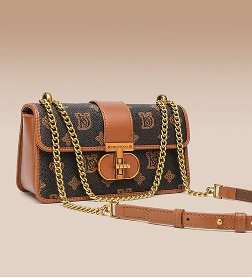Light luxury underarm bag women's printed small square bag high-end crossbody bag