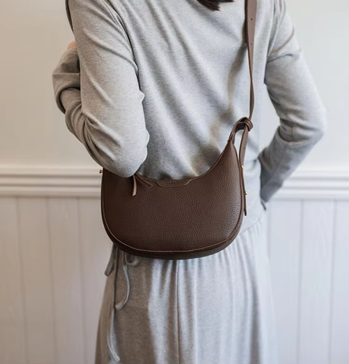Versatile Casual Fashion Crescent Bag PU New Underarm Crossbody Shoulder Bag for Ladies