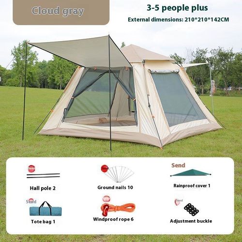 Sunscreen Folding Sunshade Tent for 3-5People Oxford Rainproof for Outdoor Family Picnics Travel