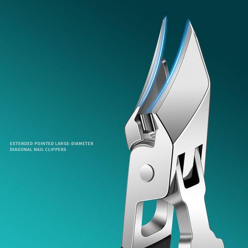 3pcs Eagle Beak Beveled Nail Clippers Wide Jaw Opening Anti-Splash Slanted Nail Clipper with Nail Pusher and Glass File