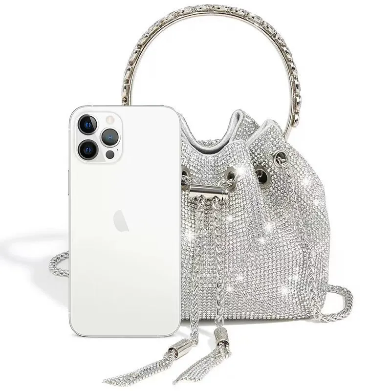 Women's Bag 2025 Summer New Shiny Inlaid Bag Small Crossbody Handbag Dinner Bag