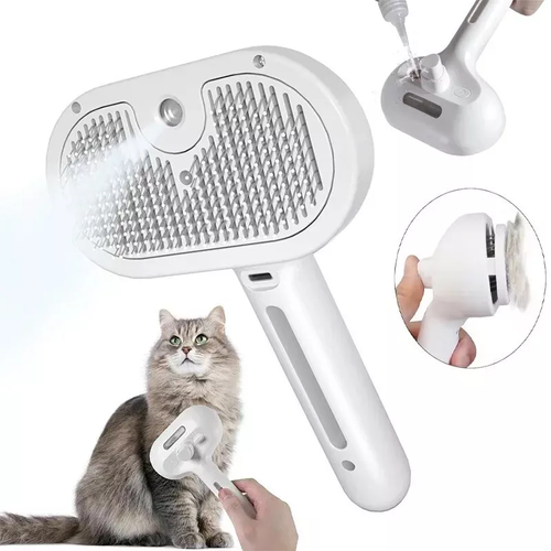 3 in 1 Pet Spray Comb Pet Brush Hair Removal De-fluffing Dog Combs With Handle Steam Pet comb