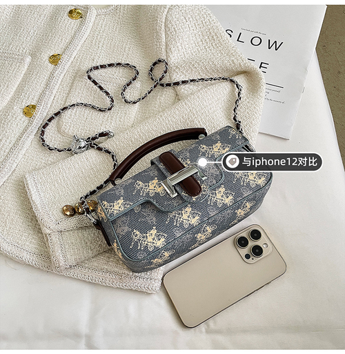 High-end retro chain bag for women 2025 new style niche high-end small square bag messenger bag