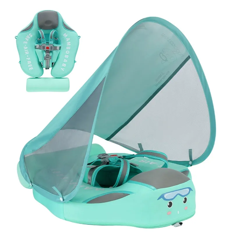 Baby Floating Water Toys Inflatable Swimming Seat Circle Swimming Pool Beach Swim Ring Water Seat With Sunshade Summer Party Toy