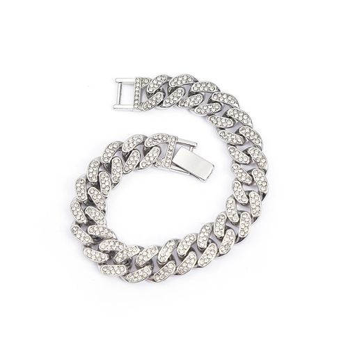 Luxury Hip Hop Style Miami Cuban Link Chain Bracelet Super Big Gold Plating Inspired by Style Main Material Zinc Alloy