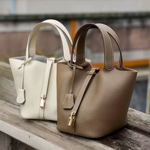Hot sale basket handbag women's bag 2025 summer new imported TOGO cowhide bag women's bucket bag