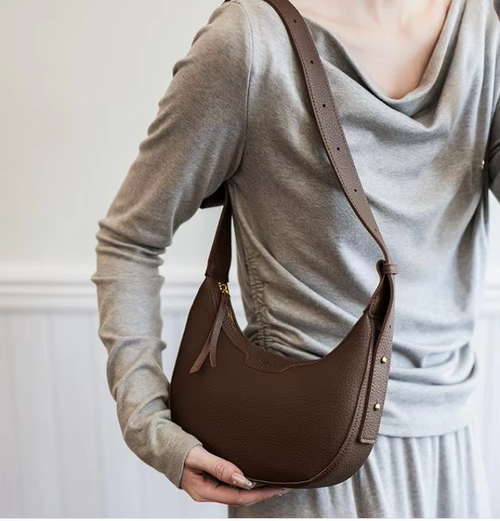 Versatile Casual Fashion Crescent Bag PU New Underarm Crossbody Shoulder Bag for Ladies
