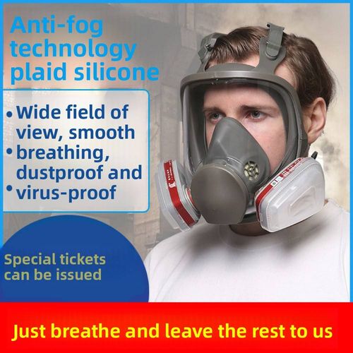 CE Certificate Hot Sale Reusable 6800 Full Face Gas Mask, Double Filter Gas Respirator, High Efficiency Gas Mask