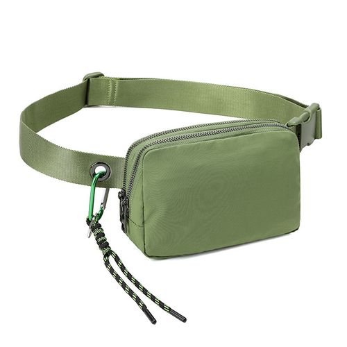 Double-layer nylon waterproof bag leisure sports waist bag fitness chest bag running storage bag
